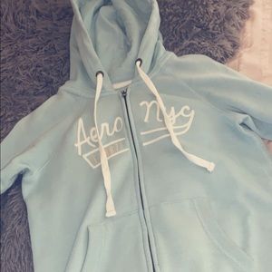 Mint green Aeropostale sip-up hoodie
